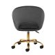 4Rico QS-MF18G Velvet Swivel Beauty Salon Chair, grey