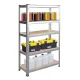 Metāla plaukts Humberg HR-812 ar pārvalku, 180x90x40 cm, sudraba