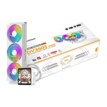 Система жидкостного охлаждения DarkFlash DV360S MAX White, 360мм AIO, 3.95" IPS, ARGB