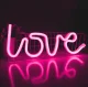 Декоративная светодиодная неоновая надпись Love, фиолетовая