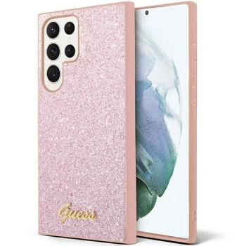 Samsung Galaxy S24 Ultra (SM-S928) Guess Glitter Script Case Cover (Guhcs24lhggshp), Pink | Telefona Maciņš Vāks...