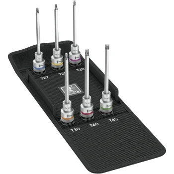 Wera 8767 C TORX HF 2 Zyklop TORX Bit Socket Set with Holding Function, 6 Pieces