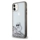 Apple iPhone 11 6.1\'\' Karl Lagerfeld Liquid Glitter Choupette Cover Case, Transparent