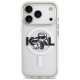 Karl Lagerfeld IML Glitter Karl & Choupette Sketch Logo MagSafe Phone Case Cover iPhone 17 Pro - Clear