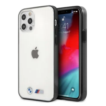 Чехол BMW для iPhone 12 Pro Max Sandblast, прозрачный