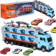 Car Transporter Truck with 210 cm Race Track Playset 8 Toy Cars