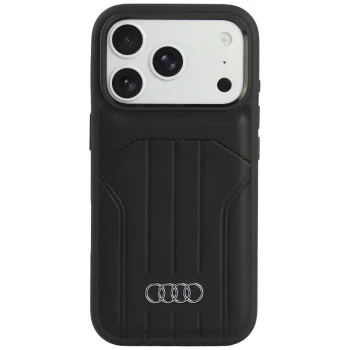 Чехол Audi Synthetic Leather MagSafe для iPhone 18 Pro / 17 Pro, черный