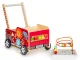 Ecotoys TL09025 koka izglītojošais stumjamais ratiņš Ugunsdzēsēju auto