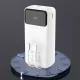 Dudao K15MAX 30000mAh PD 22.5W Powerbanka ar iebūvētiem kabeļiem - Balta | Powerbank With Built-In Cables White