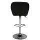 Grozāms eko ādas bāra krēsls ar regulējamo augstumu M06, Melns | Swivel Adjustable Height Bar Counter Stool Chair