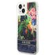 Guess Flower Liquid Glitter vāciņš iPhone 14 modelim, zils