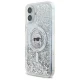Karl Lagerfeld iPhone 16 Plus Case Liquid Glitter Karl Head MagSafe, Clear