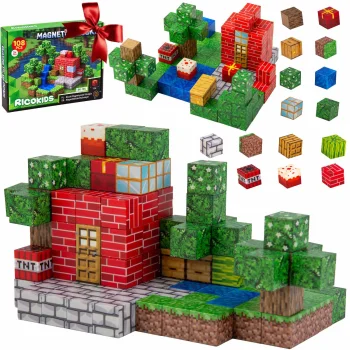 Магнитный конструктор Ricokids RK-785, 108 деталей, 2 × 2 см