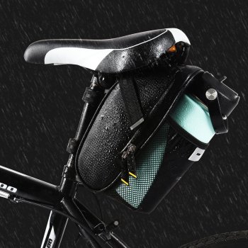 Wozinsky Velosipēda Velosoma zem Sēdekļa Telefonam Mantām 1,5L, Melna | Bicycle Bag Pouch Under Saddle Seat