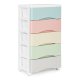 Plaukts ar 5 atvilktnēm uz ritentiņiem ModernHome, daudzkrāsains
