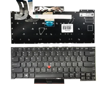 Клавиатура для Lenovo ThinkPad T490s / T495s (раскладка US), черная