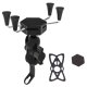 Universal Motorcycle Phone Holder with USB Charger AP14C, Black
