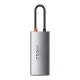 USB-C Хаб Baseus Metal Gleam Series 4in1 (USB 3.0, USB 2.0, HDMI, PD) Серый