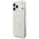Guess IML Flowers Electro Pearl Strap MagSafe vāciņš iPhone 17 Pro Max — balts | Phone Case Cover