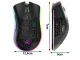 Беспроводная мышь 2.4GHz с RGB-подсветкой, 1600 DPI, черная