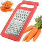 Vegetable Grater with Fine & Coarse Mesh, Flat Shredder, 3 Blades