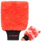 Auto mazgāšanas cimds Xtrobb Coral Fleece 26.5 x 18 cm, sarkans un melns