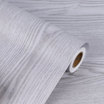Self-Adhesive Vinyl Wrap for Furniture, Silver-Grey Oak 1.22x50m