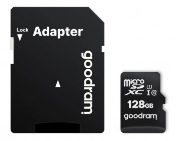 GOODRAM Memory MicroSD Card - 128GB with adapter UHS I CLASS 10 100MB/s | Atmiņas Karte