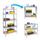 Humberg HR-810 metāla noliktavas plaukts, 150 x 75 x 30 cm, sudraba