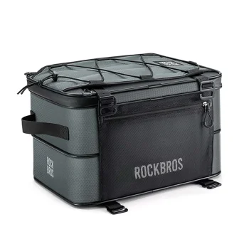 Складная сумка на багажник велосипеда Rockbros A30 15-30L, серая