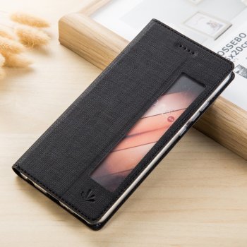 Huawei P20 Pro 2018 (CLT-L09, L29) VILI DMX Cross Texture View Leather Stand Wallet Cover Case Accessory, Black | Vāks...