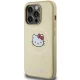 Hello Kitty iPhone 15 Pro vāciņš Leather Kitty Head MagSafe, zelta