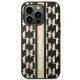 Karl Lagerfeld Case for iPhone 14 Pro Max, Monogram Stripe, Brown