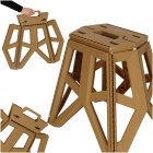 Folding Camping Stool, Portable, 40 cm, Beige