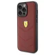 Кожаный чехол Ferrari Quilted Metal Logo для iPhone 15 Pro Max, Красный