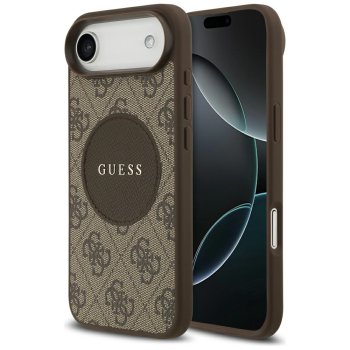 Чехол Guess 4G Circle Classic Logo MagSafe для iPhone Air коричневый