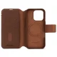 Чехол-кошелек Decoded Leather Detachable MagSafe для iPhone 16 Pro, коричневый