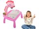 Children’s drawing projector with table and markers, pink