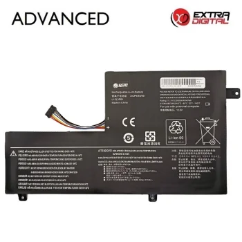 Klēpjdatora akumulators Lenovo L15L3PB1 Extra Digital, 3600 mAh, 11.1V