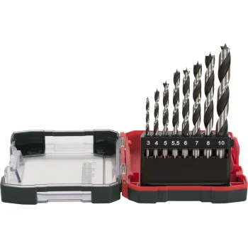 Metabo SP puidupuuride komplekt, 8 tk, 3–10 mm, plastkohvris