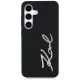 Чехол Karl Lagerfeld Silicone Metal Signature Logo для Samsung Galaxy S25, черный