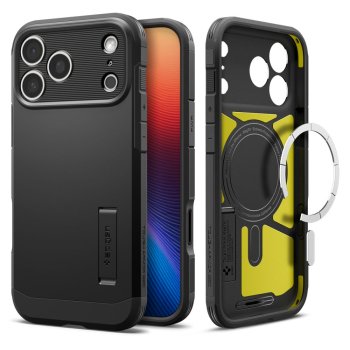 Spigen iPhone 17 Pro vāciņš Tough Armor T Mag Magsafe, melns