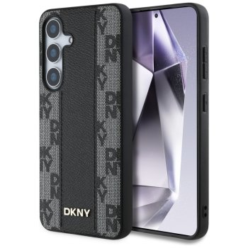 Чехол DKNY Leather Checkered Pattern MagSafe для Samsung Galaxy S25 Black