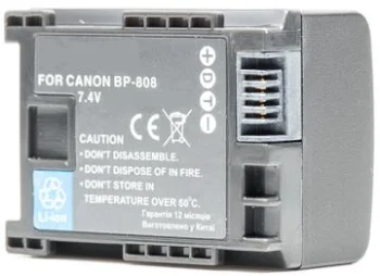 Аккумулятор Extra Digital для Canon BP-808, 7.4V, 890mAh