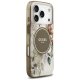 Guess IML Flower & Tonal Circle MagSafe vāciņš iPhone 17 Pro — brūns | Phone Case Cover