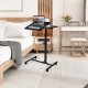 Portable Adjustable Laptop Desktop Table Book Stand on Wheels, Black