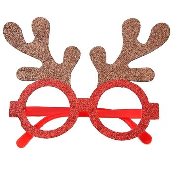 Christmas decorative glasses with reindeer design