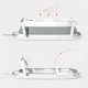 Foldable Baby Bathtub with Digital Thermometer for Travel, Gray