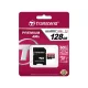 Карта памяти Transcend microSDXC 128GB Class 10 UHS-I 400x + SD-адаптер