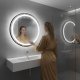 ModernHome Round LED Bathroom Mirror, 60 cm, Anti-Fog